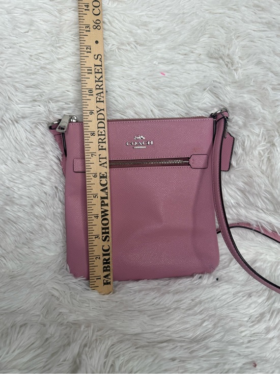 Coach Mini Rowan File Crossbody Bag Pink Crossgrain Leather CE871